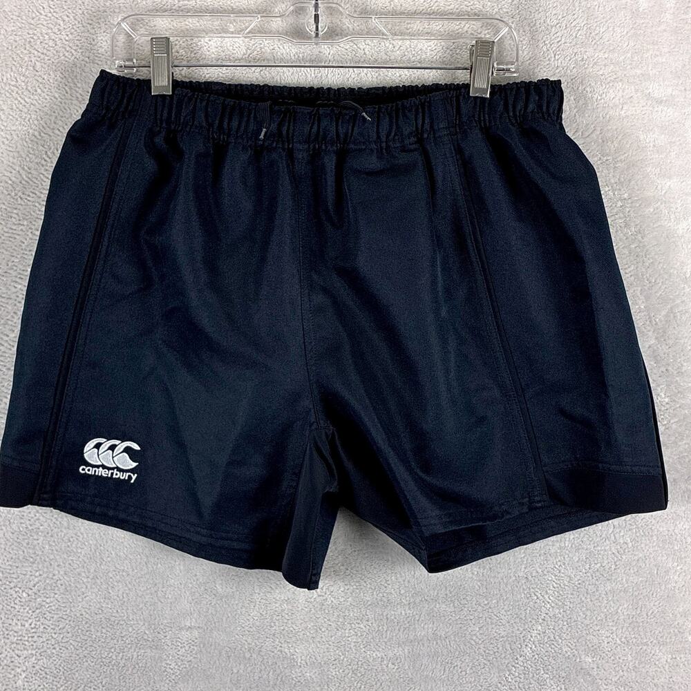 Canterbury Rugby Shorts Mens XL Black Pull On Performance Preppy Workout Gym